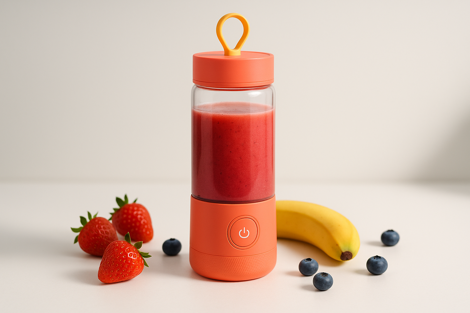 Generiere einen Bild perfekt für einen Store, die Portable blender verkauft. 
